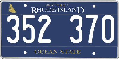 RI license plate 352370