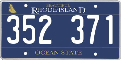 RI license plate 352371