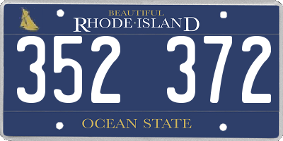 RI license plate 352372