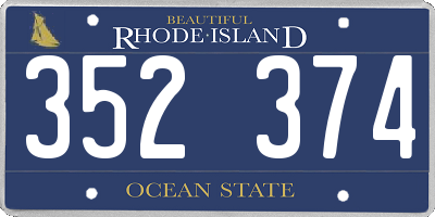 RI license plate 352374