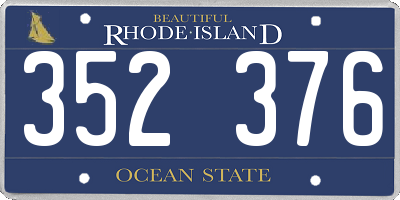 RI license plate 352376