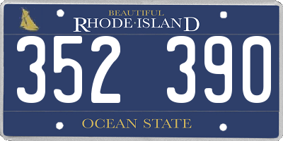 RI license plate 352390