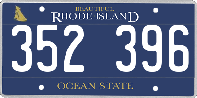 RI license plate 352396
