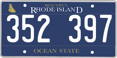 RI license plate 352397