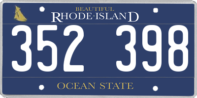 RI license plate 352398