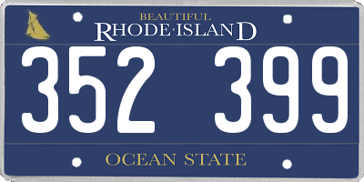 RI license plate 352399
