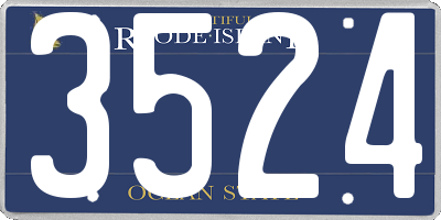 RI license plate 3524