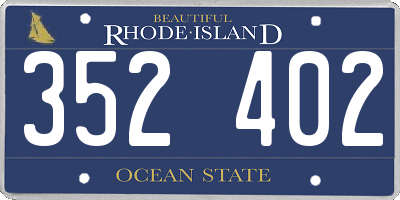 RI license plate 352402