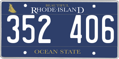 RI license plate 352406