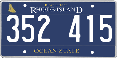 RI license plate 352415