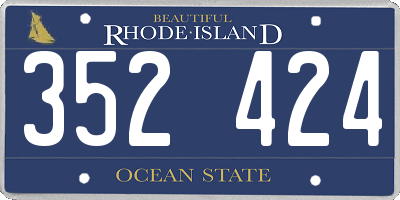 RI license plate 352424