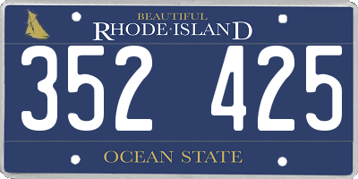 RI license plate 352425