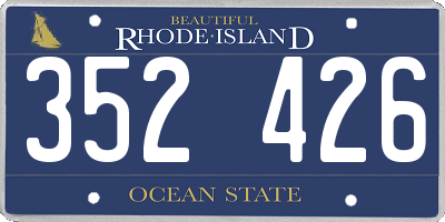 RI license plate 352426