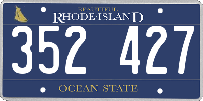RI license plate 352427