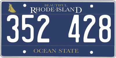 RI license plate 352428