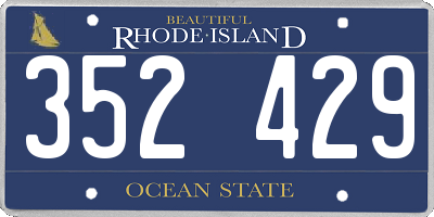 RI license plate 352429