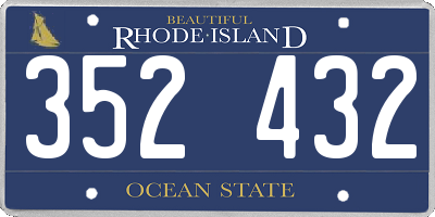 RI license plate 352432