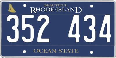RI license plate 352434
