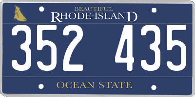 RI license plate 352435