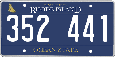 RI license plate 352441