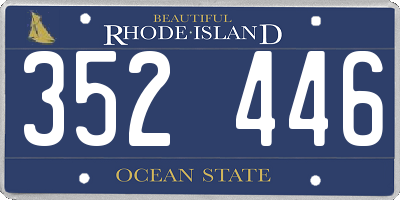 RI license plate 352446