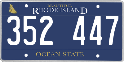 RI license plate 352447