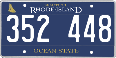 RI license plate 352448