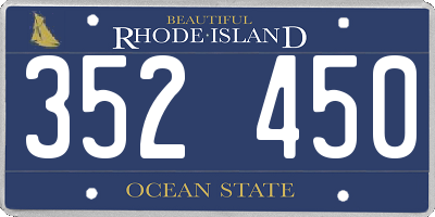 RI license plate 352450