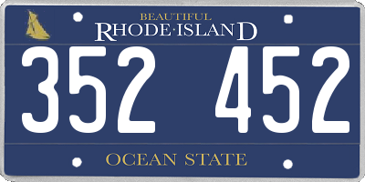 RI license plate 352452