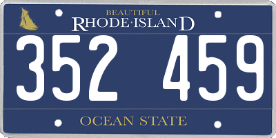 RI license plate 352459
