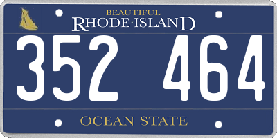 RI license plate 352464