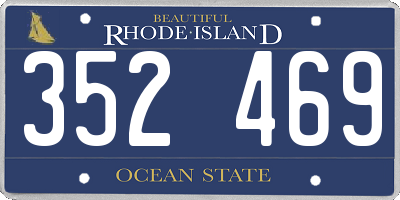 RI license plate 352469