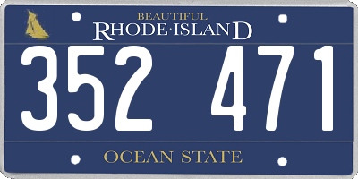 RI license plate 352471