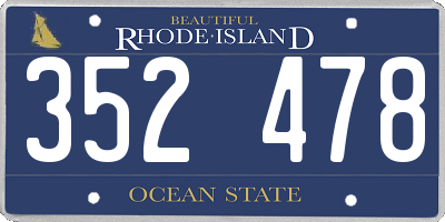 RI license plate 352478
