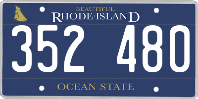 RI license plate 352480