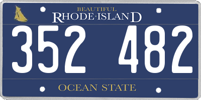 RI license plate 352482