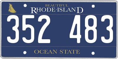 RI license plate 352483