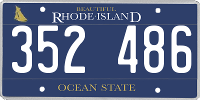 RI license plate 352486
