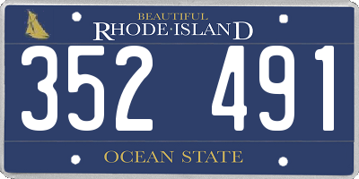 RI license plate 352491