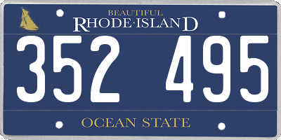 RI license plate 352495