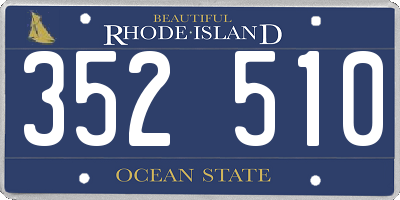 RI license plate 352510