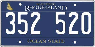 RI license plate 352520