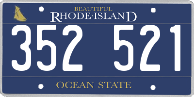 RI license plate 352521