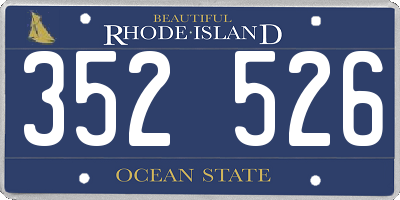 RI license plate 352526