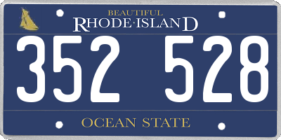 RI license plate 352528