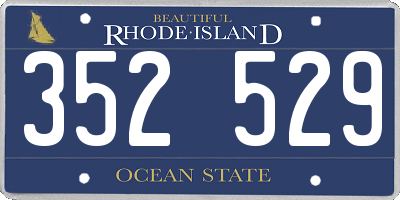 RI license plate 352529