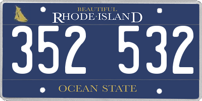 RI license plate 352532