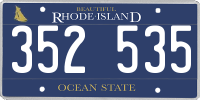 RI license plate 352535