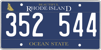 RI license plate 352544