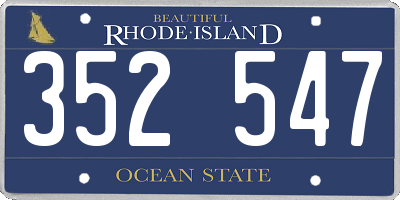 RI license plate 352547